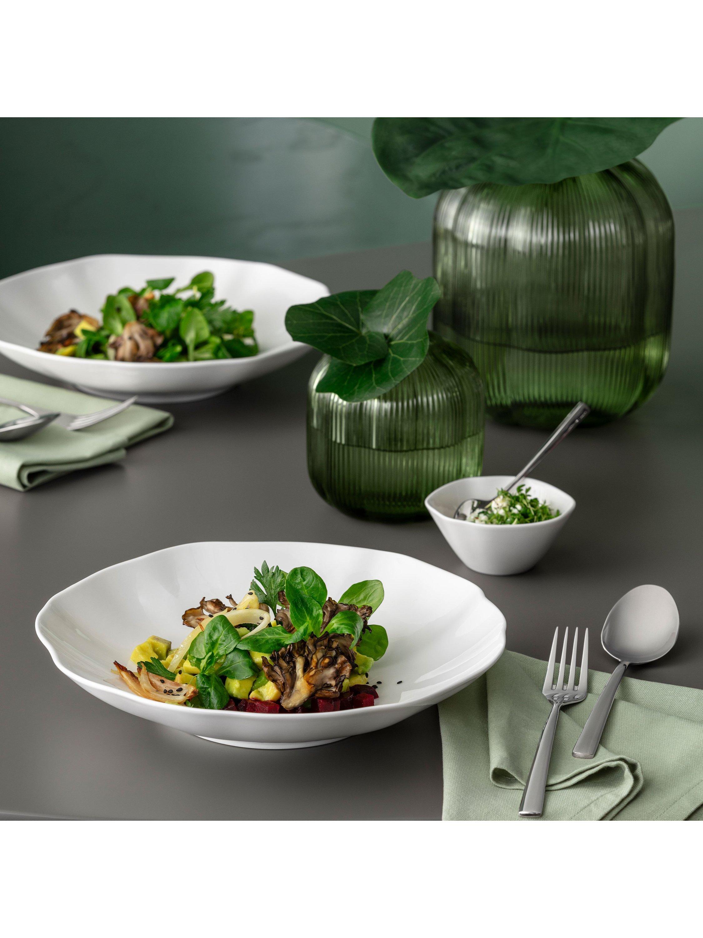Villeroy & Boch bone porcelain pasta bowl set of 2 white, imported from the UK