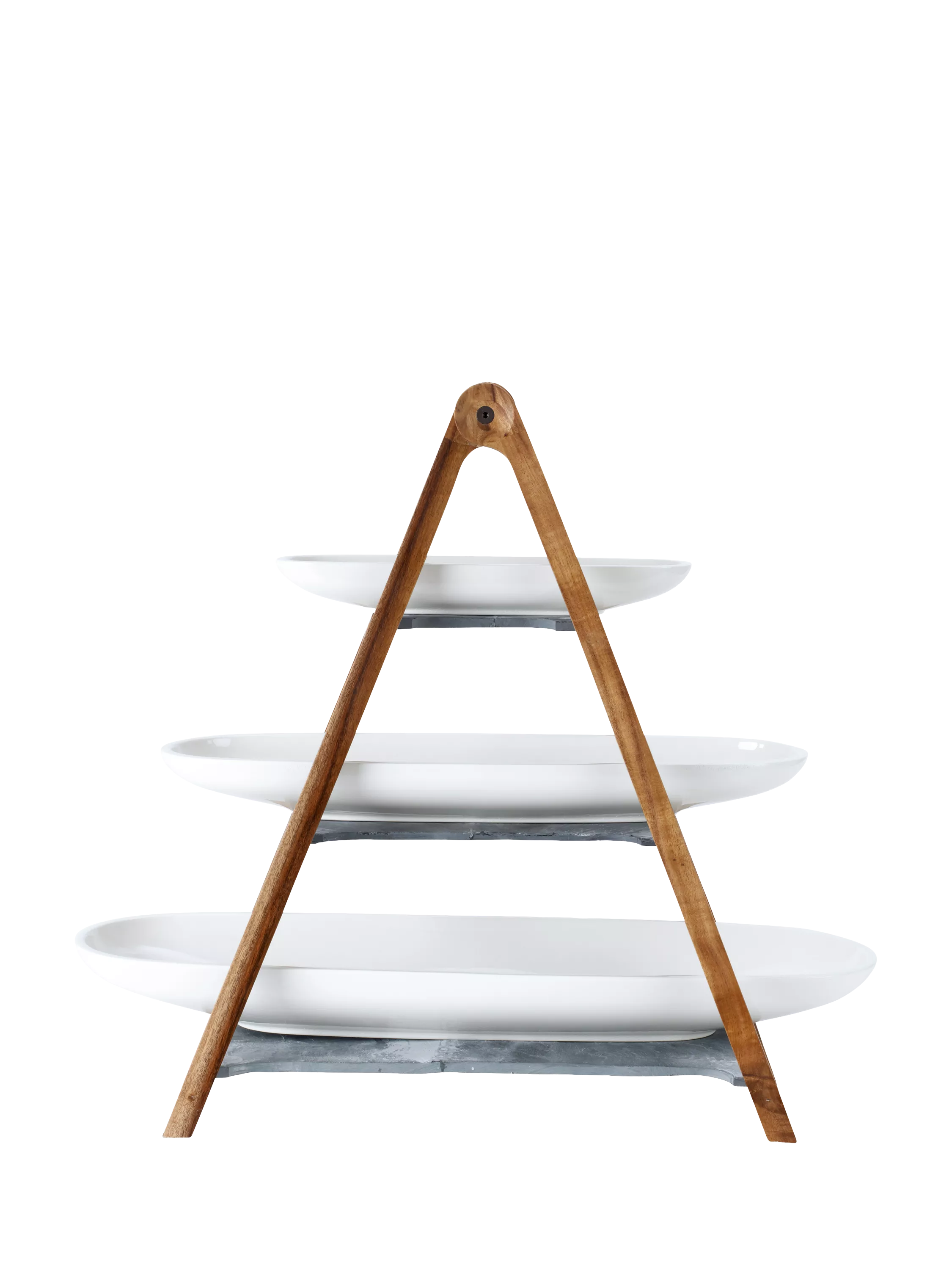 Villeroy & Boch three-tier wooden etagere serving stand, UK version