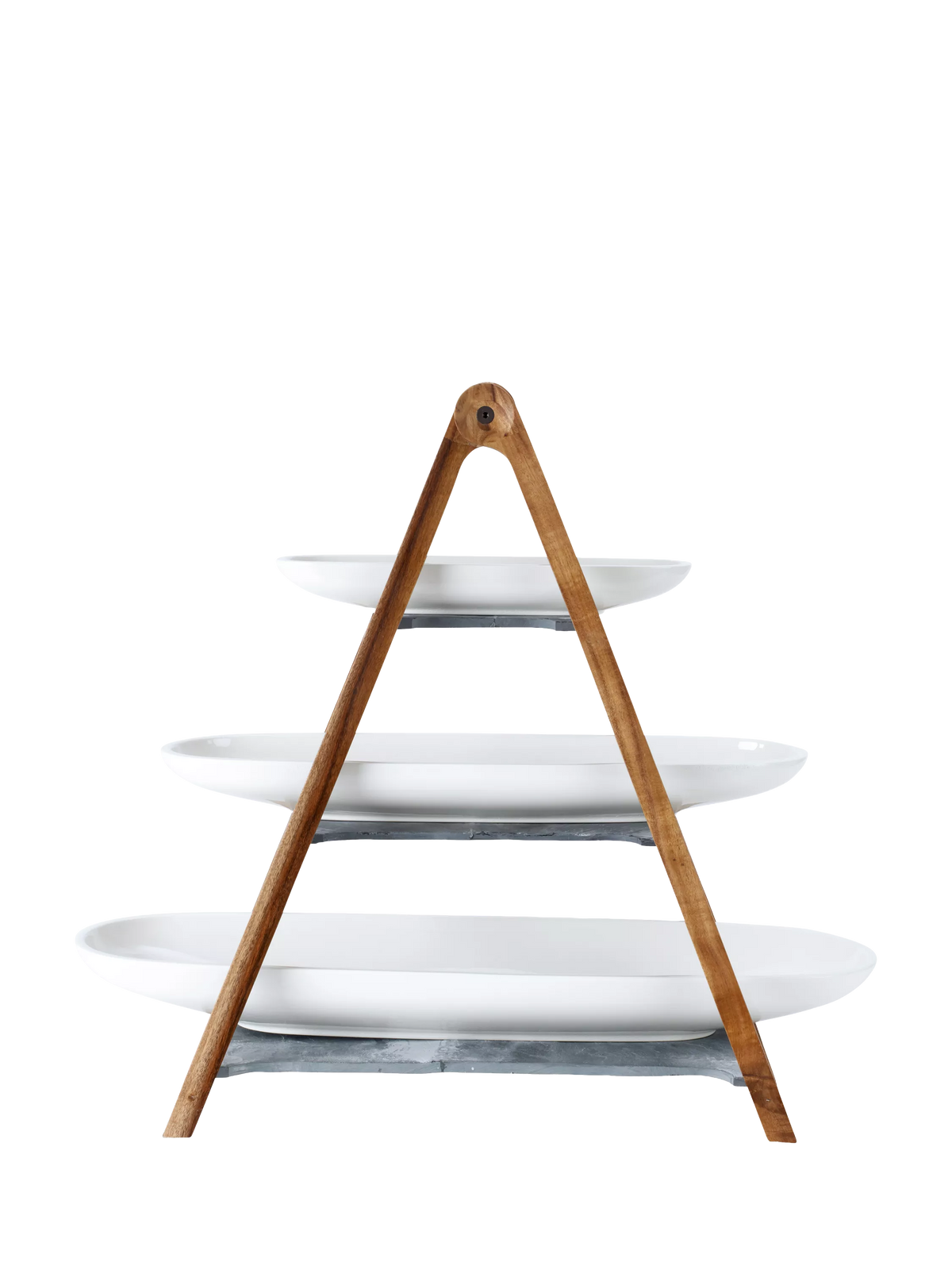 Villeroy & Boch three-tier wooden etagere serving stand, UK version