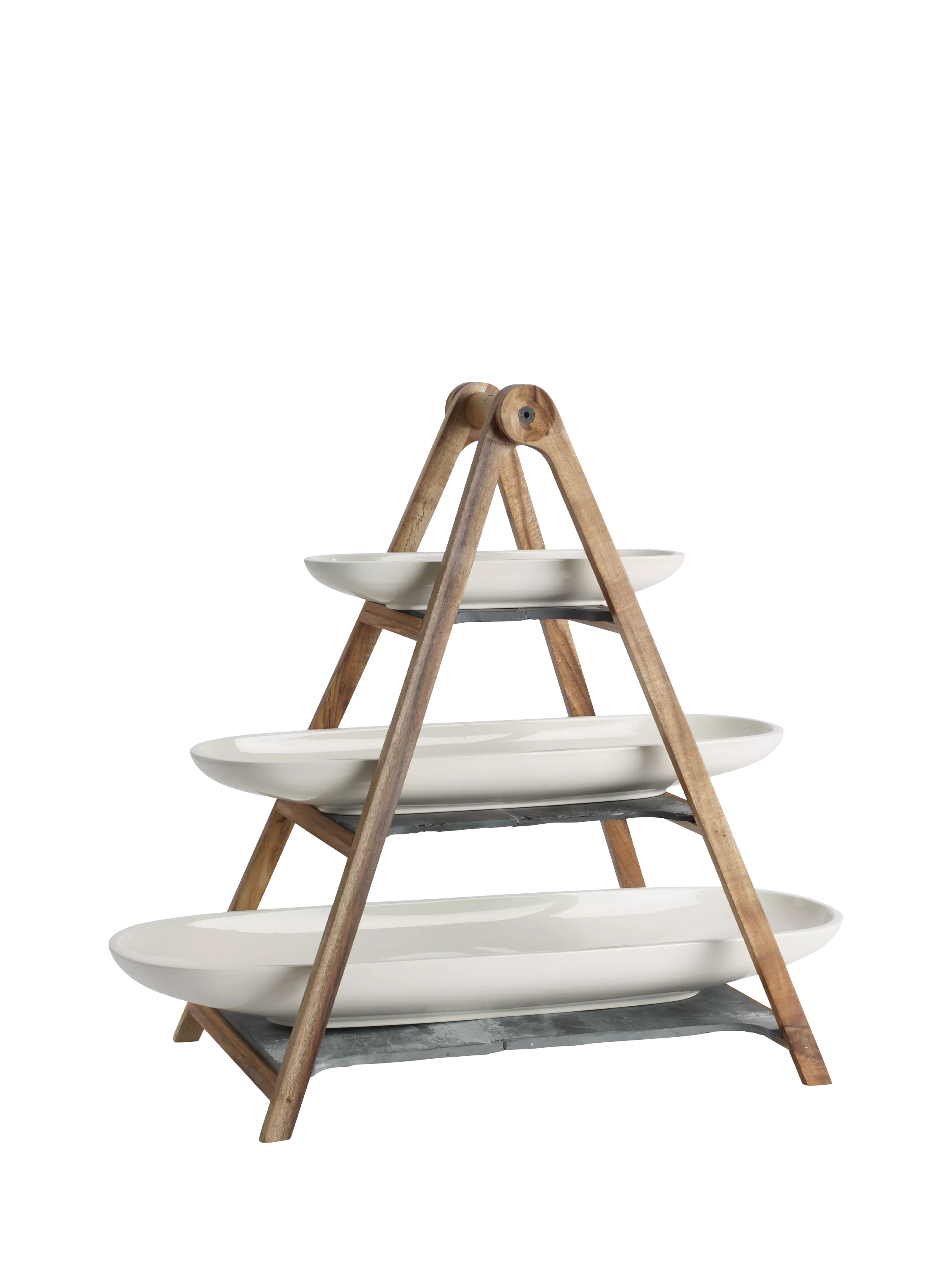 Villeroy & Boch three-tier wooden etagere serving stand, UK version