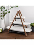 Villeroy & Boch three-tier wooden etagere serving stand, UK version