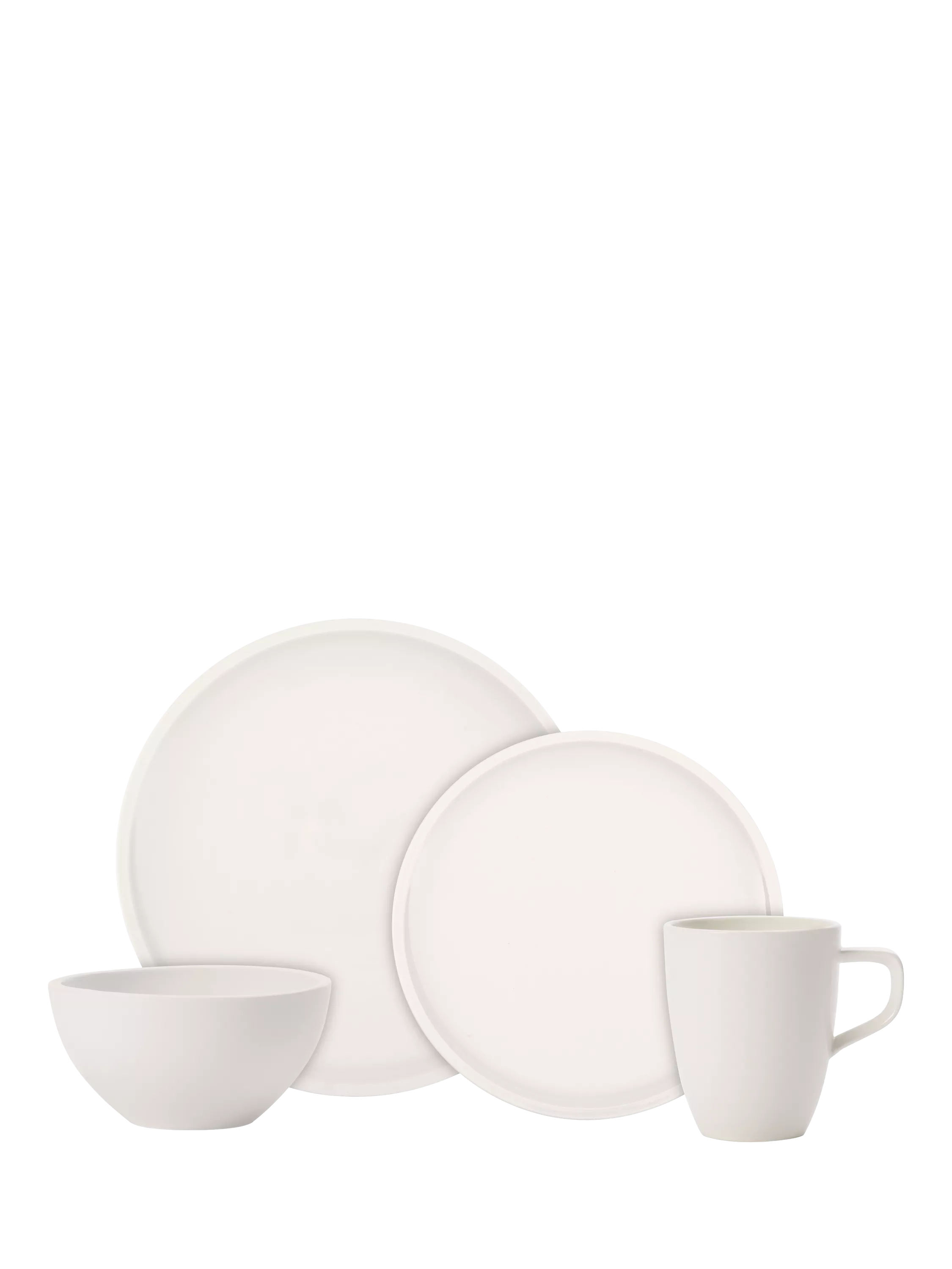 Villeroy & Boch dinnerware starter set 8 piece white, imported from the UK