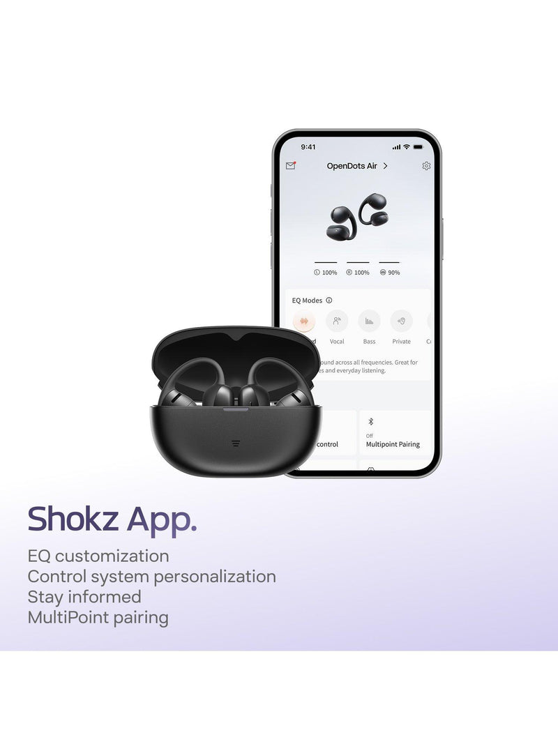 Shokz OpenDots Air wireless open-ear headphones (British brand)