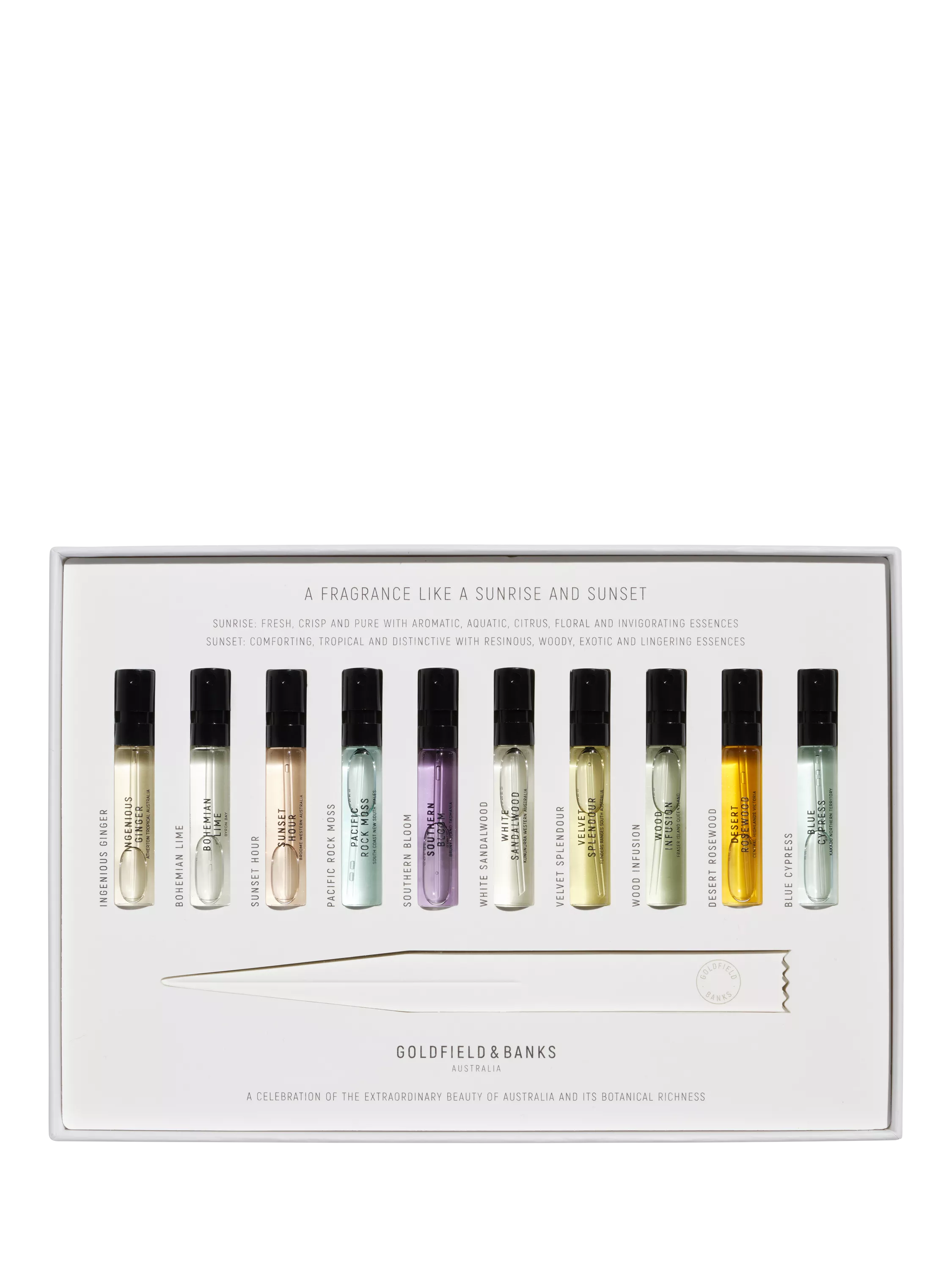 Goldfield & Banks fragrance discovery set 10 x 2ml, UK version