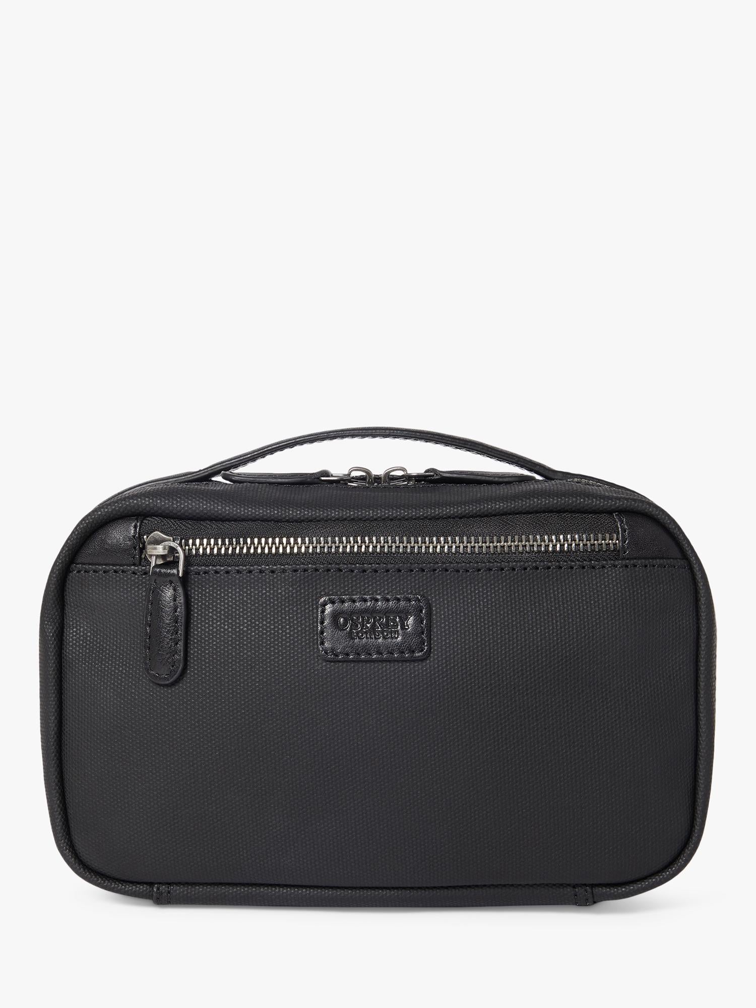OSPREY LONDON waxed canvas travel pouch khaki chestnut, UK version