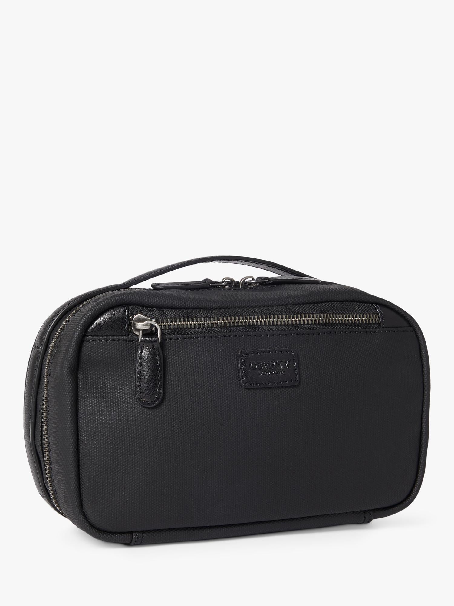 OSPREY LONDON waxed canvas travel pouch khaki chestnut, UK version