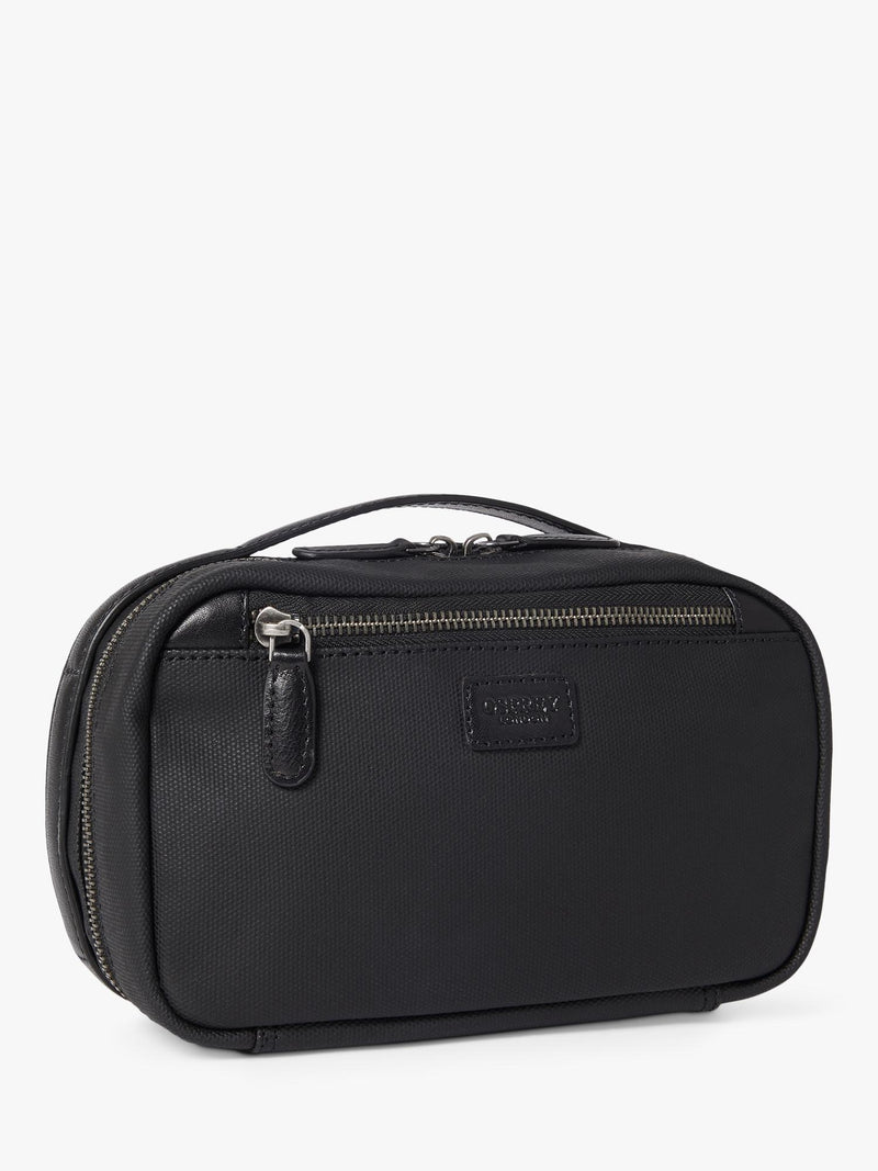 OSPREY LONDON waxed canvas travel pouch khaki chestnut, UK version