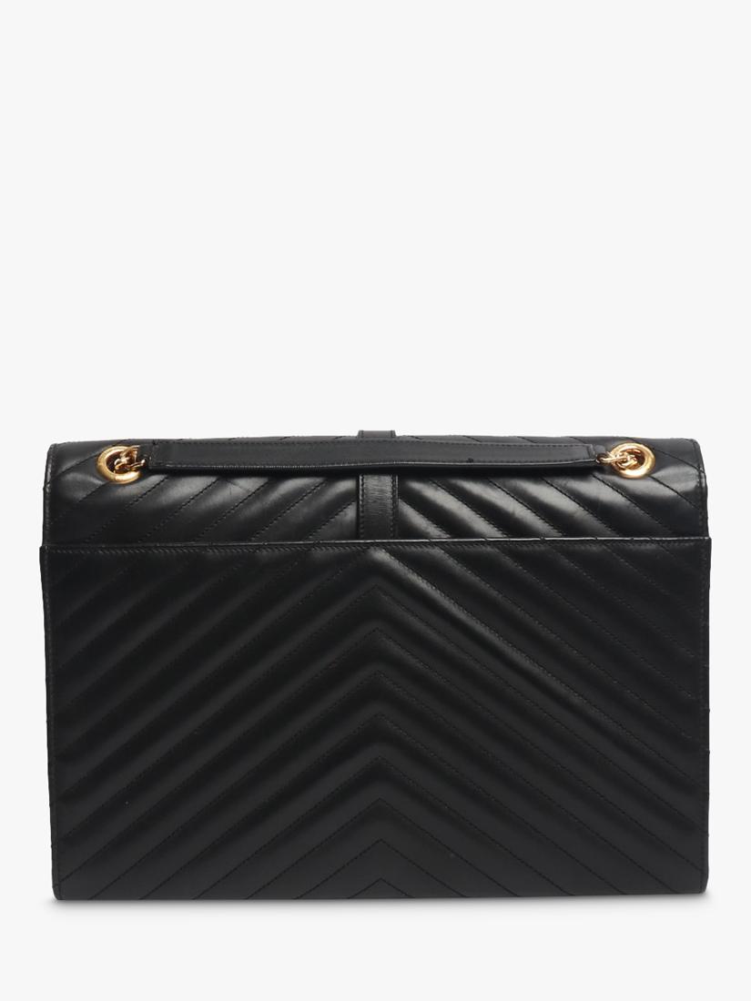 Saint Laurent pre-loved leather envelope bag with gold hardware (British brand)