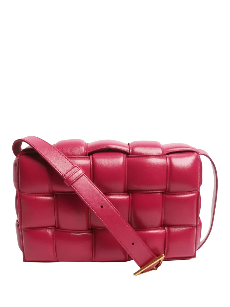 Pre-loved Bottega Veneta Padded Cassette shoulder bag in cinnabar purple (British brand)