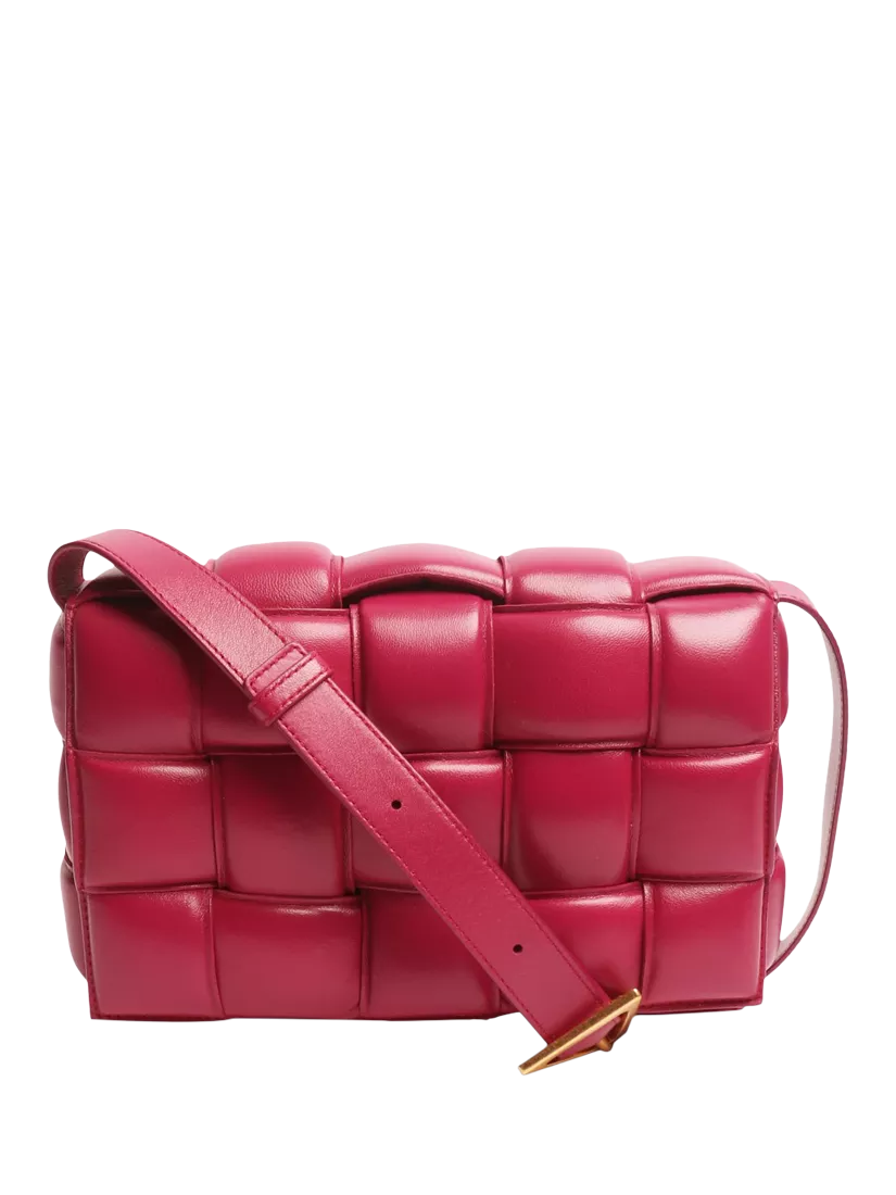 Pre-loved Bottega Veneta Padded Cassette shoulder bag in cinnabar purple (British brand)