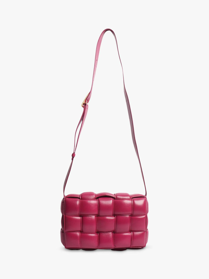 Pre-loved Bottega Veneta Padded Cassette shoulder bag in cinnabar purple (British brand)