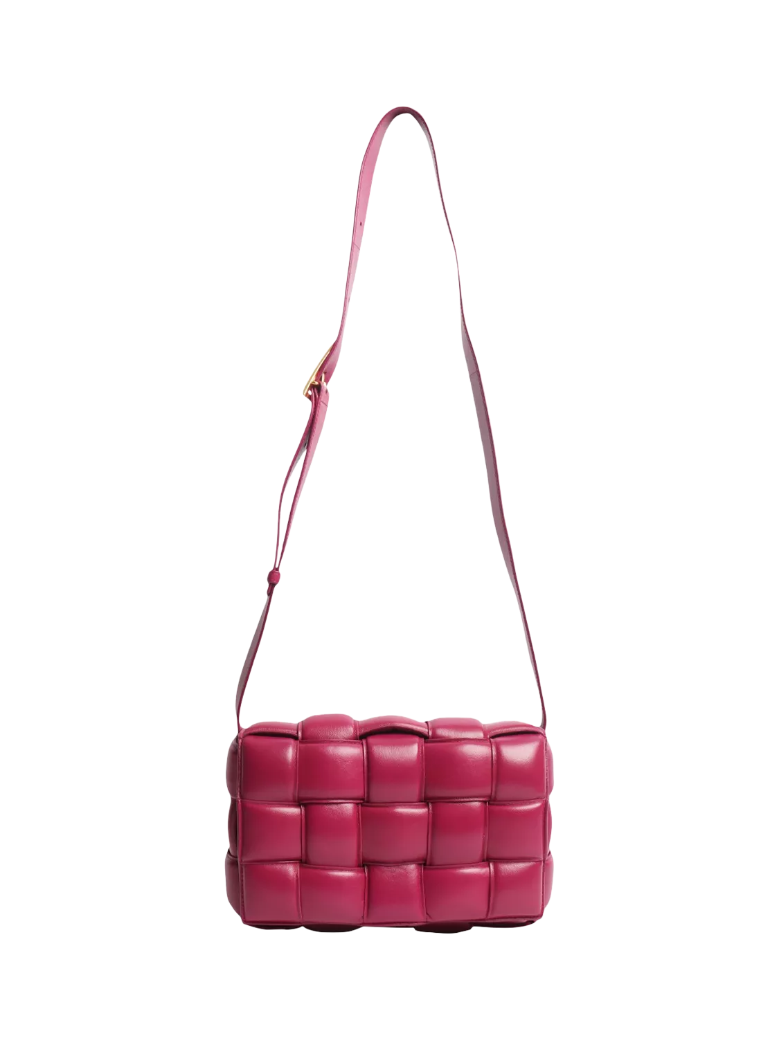 Pre-loved Bottega Veneta Padded Cassette shoulder bag in cinnabar purple (British brand)