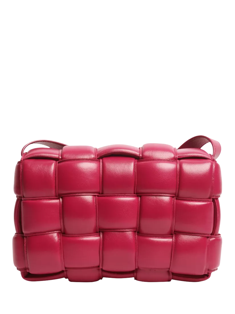 Pre-loved Bottega Veneta Padded Cassette shoulder bag in cinnabar purple (British brand)