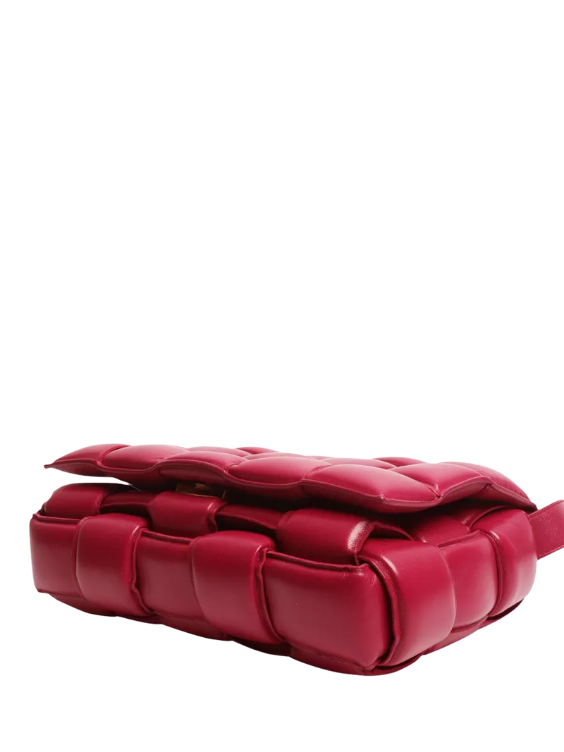 Pre-loved Bottega Veneta Padded Cassette shoulder bag in cinnabar purple (British brand)