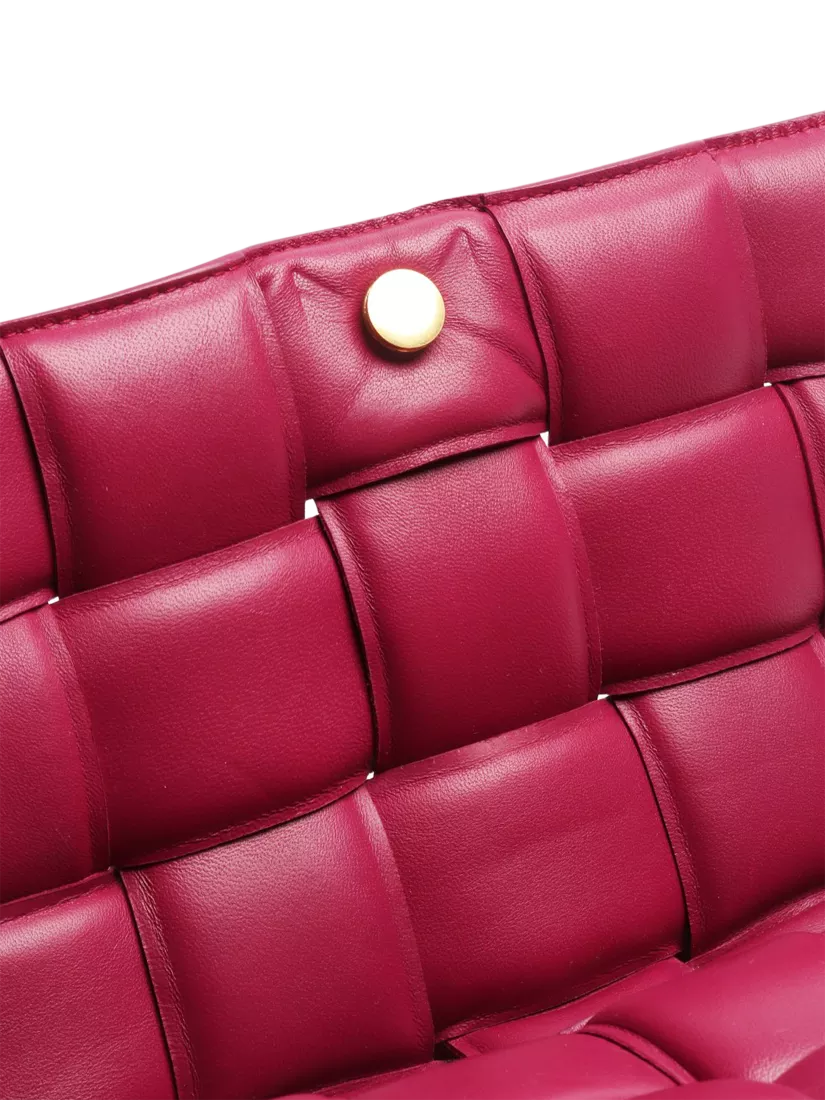 Pre-loved Bottega Veneta Padded Cassette shoulder bag in cinnabar purple (British brand)