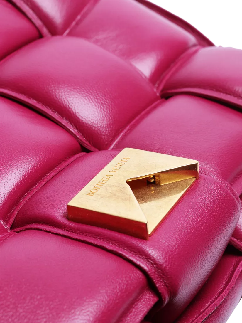 Pre-loved Bottega Veneta Padded Cassette shoulder bag in cinnabar purple (British brand)