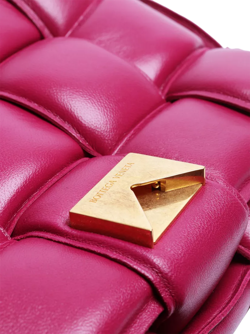 Pre-loved Bottega Veneta Padded Cassette shoulder bag in cinnabar purple (British brand)