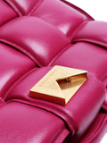 Pre-loved Bottega Veneta Padded Cassette shoulder bag in cinnabar purple (British brand)