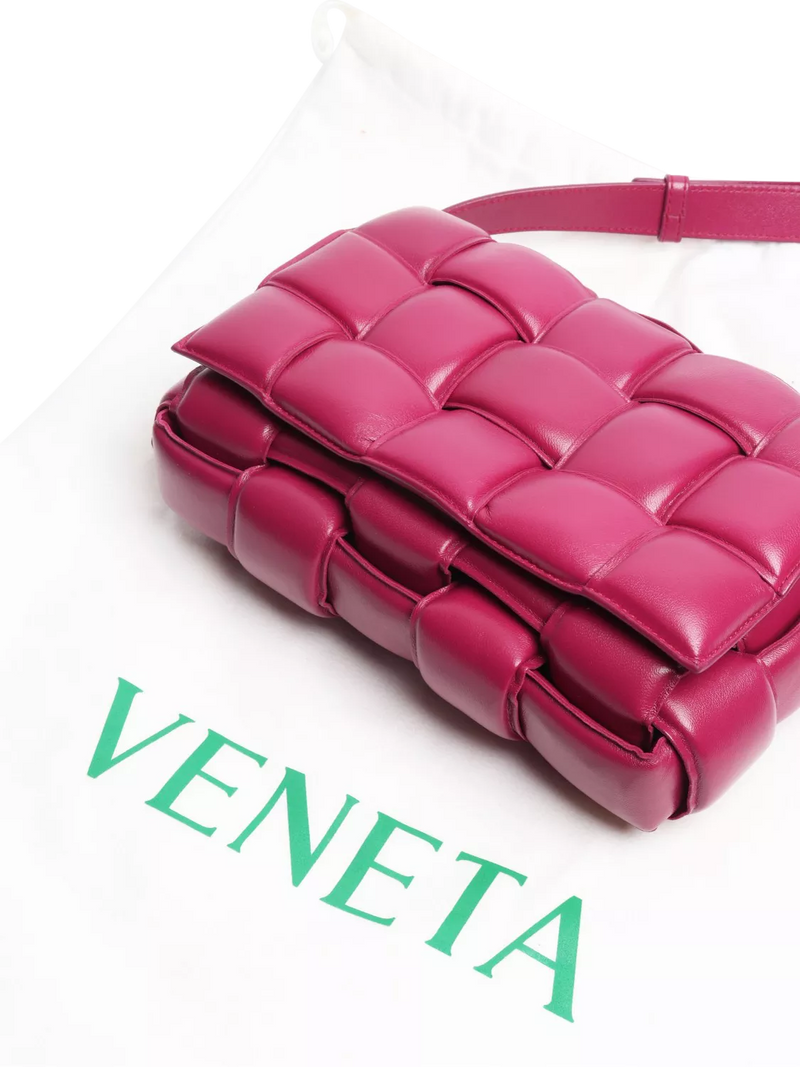 Pre-loved Bottega Veneta Padded Cassette shoulder bag in cinnabar purple (British brand)