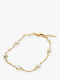 Missoma moonstone charm bracelet gold plated, imported from the UK