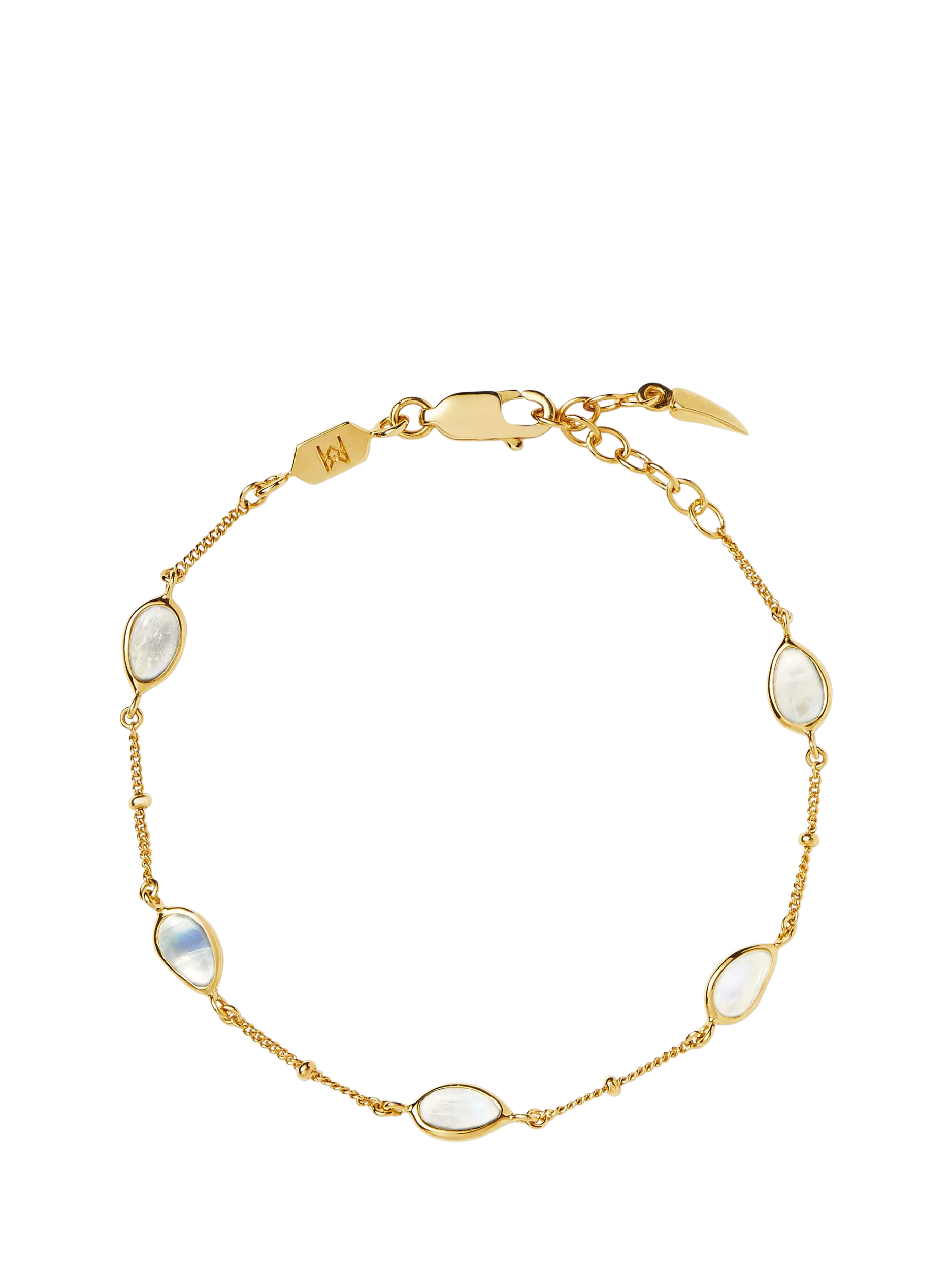 Missoma Moonstone Charm Bracelet, Gold