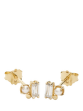 Missoma diamond pearl stud earrings 14ct yellow gold, UK version