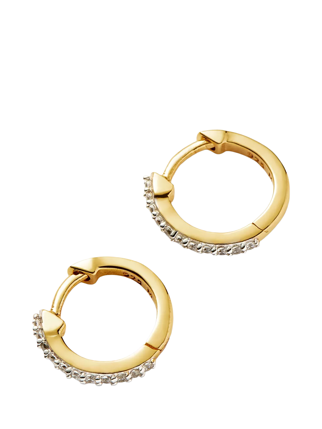 Missoma pavé crystal mini hoop earrings (British brand)