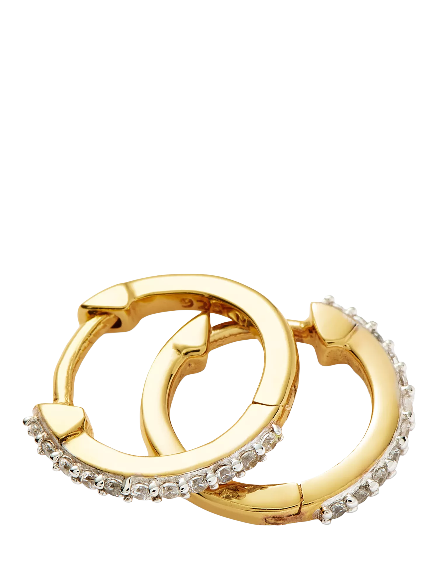 Missoma pavé crystal mini hoop earrings (British brand)