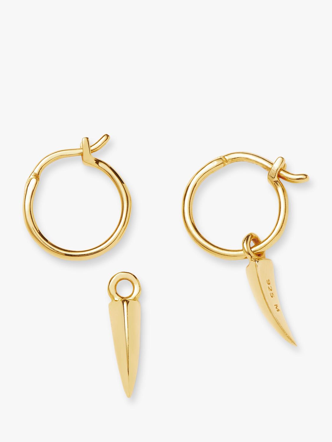 Missoma gold hoop earrings with claw charms - British product