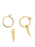 Missoma gold hoop earrings with claw charms - British product