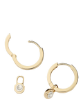 Missoma 14ct gold huggie hoop earrings, imported from the UK
