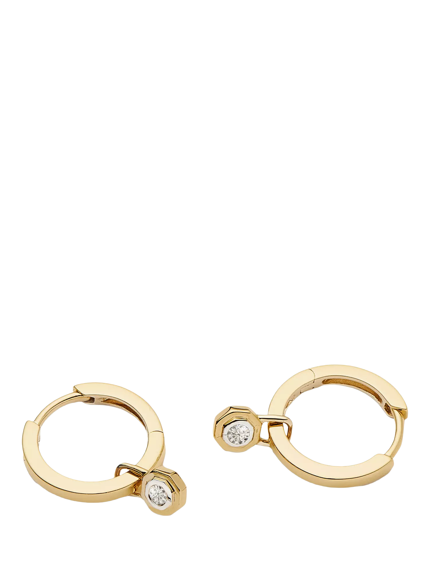 Missoma 14ct gold huggie hoop earrings, imported from the UK