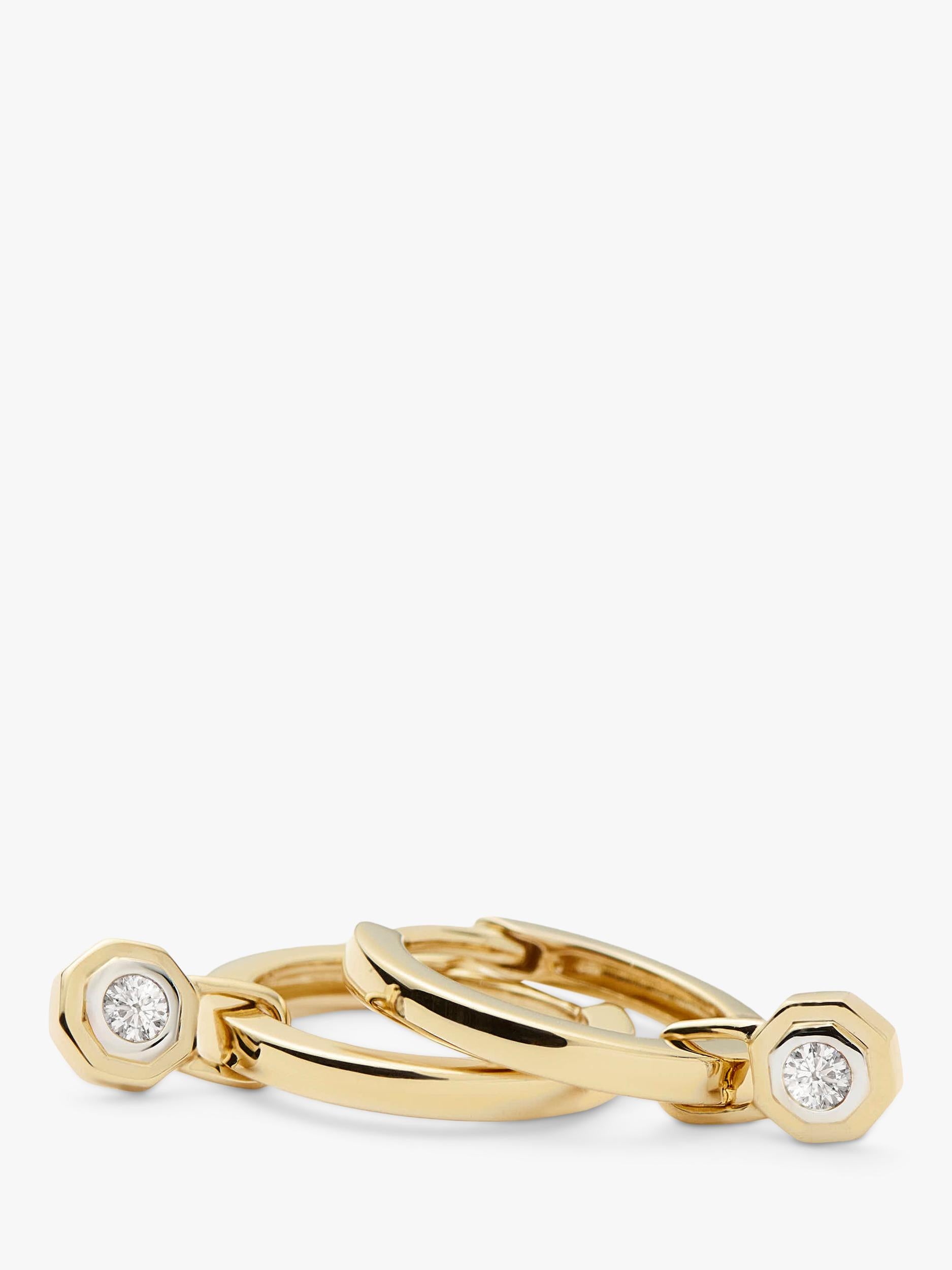 Missoma 14ct gold huggie hoop earrings, imported from the UK