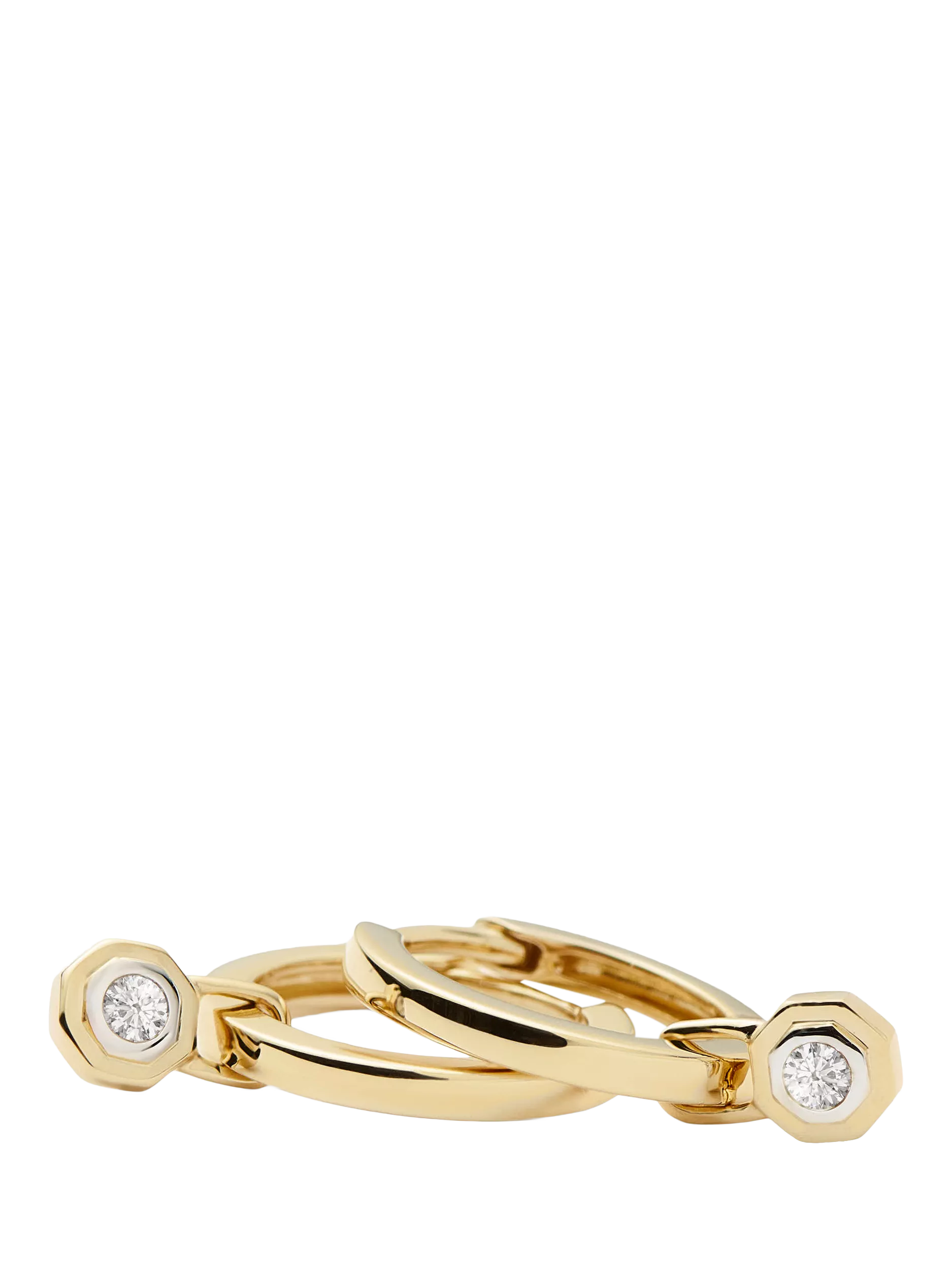 Missoma 14ct gold huggie hoop earrings, imported from the UK