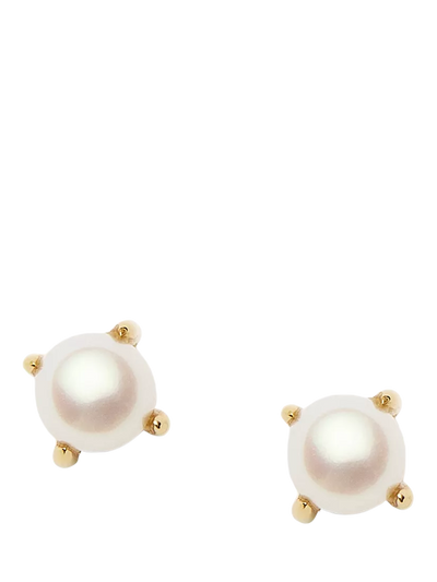 John Lewis Missoma Pearl Stud Earrings Gold/White- Buy online at McGrocer