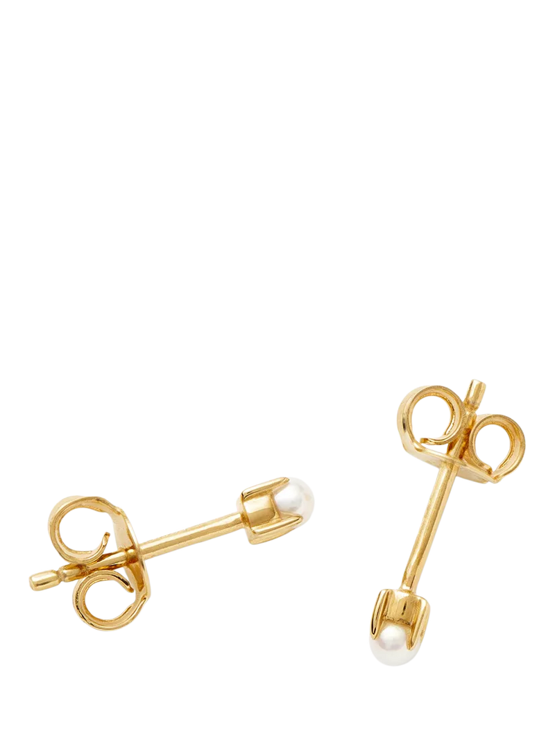 Missoma pearl stud earrings gold white studs, UK version