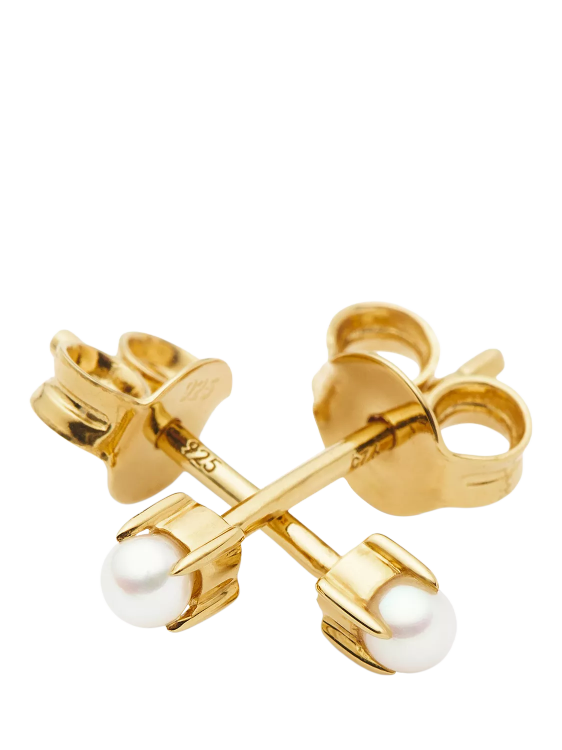 Missoma pearl stud earrings gold white studs, UK version