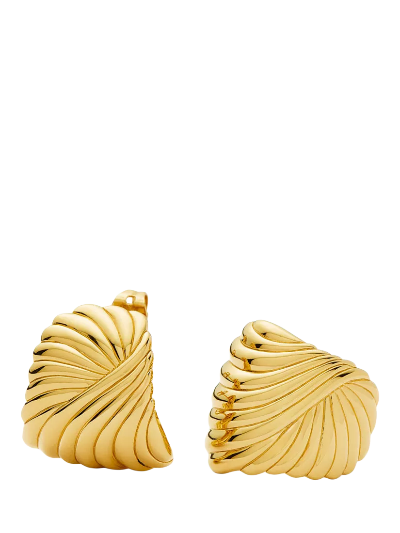 Missoma Ridge Studs gold earrings, UK version