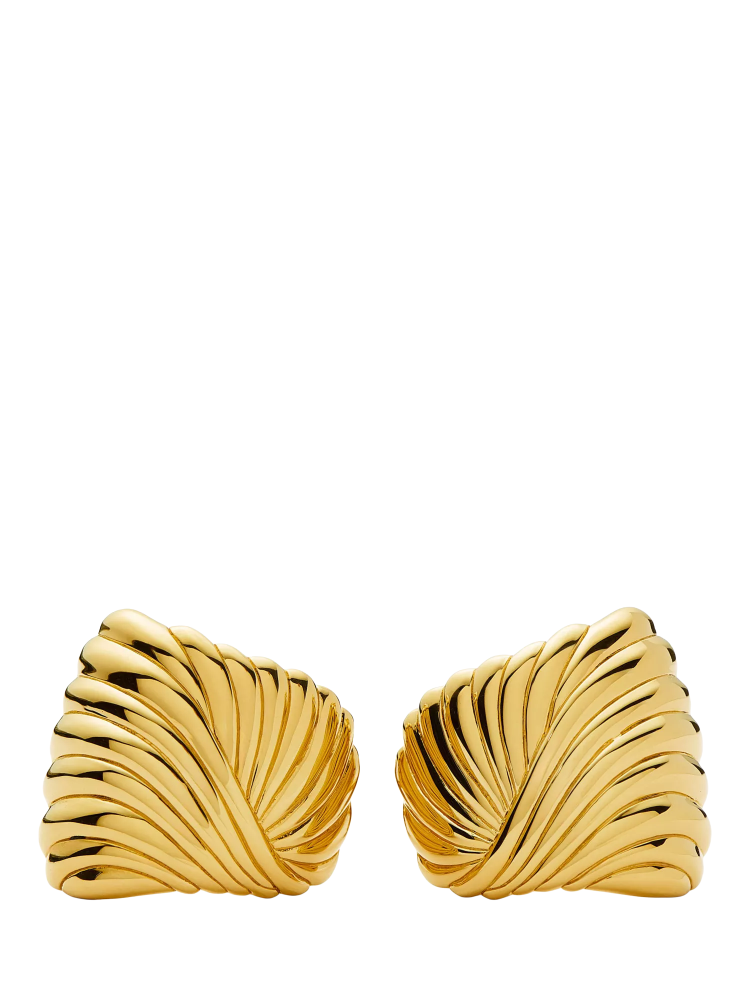 Missoma Ridge Studs gold earrings, UK version