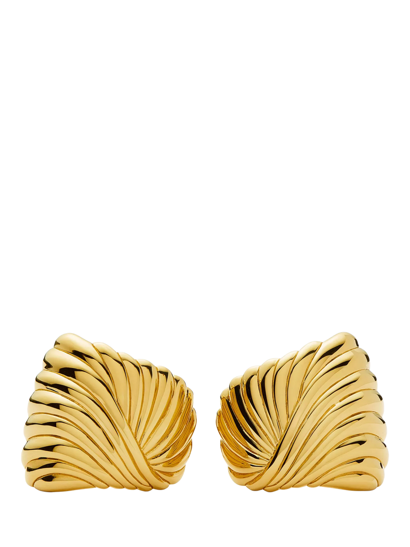 Missoma Ridge Studs gold earrings, UK version