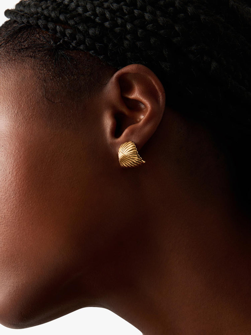 Missoma Ridge Studs gold earrings, UK version
