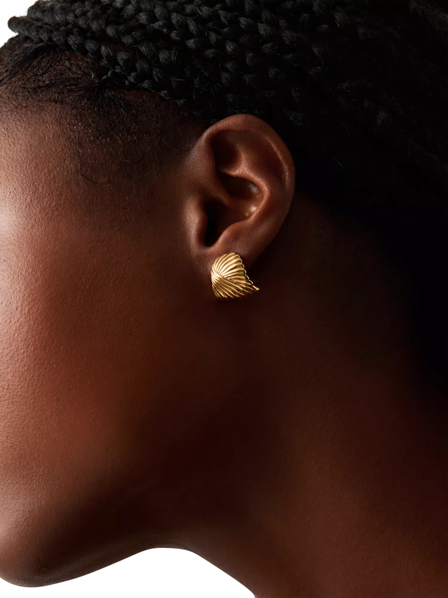 Missoma Ridge Studs gold earrings, UK version