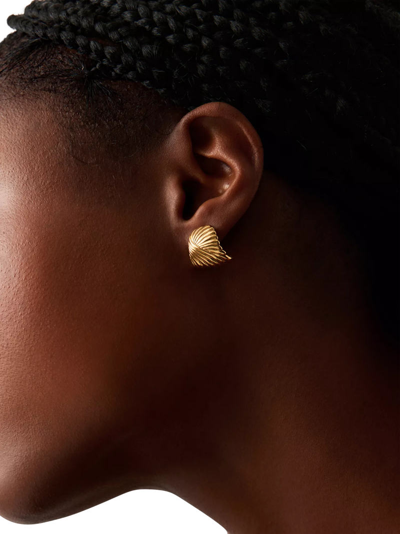 Missoma Ridge Studs gold earrings, UK version