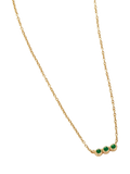 Missoma emerald solitaire trio necklace gold 45cm - British product