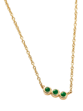 Missoma emerald solitaire trio necklace gold 45cm - British product