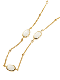 Missoma moonstone charm necklace gold plated vermeil, imported from the UK