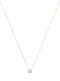 Missoma yellow gold solitaire diamond necklace 45cm - British product
