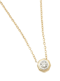 Missoma yellow gold solitaire diamond necklace 45cm - British product