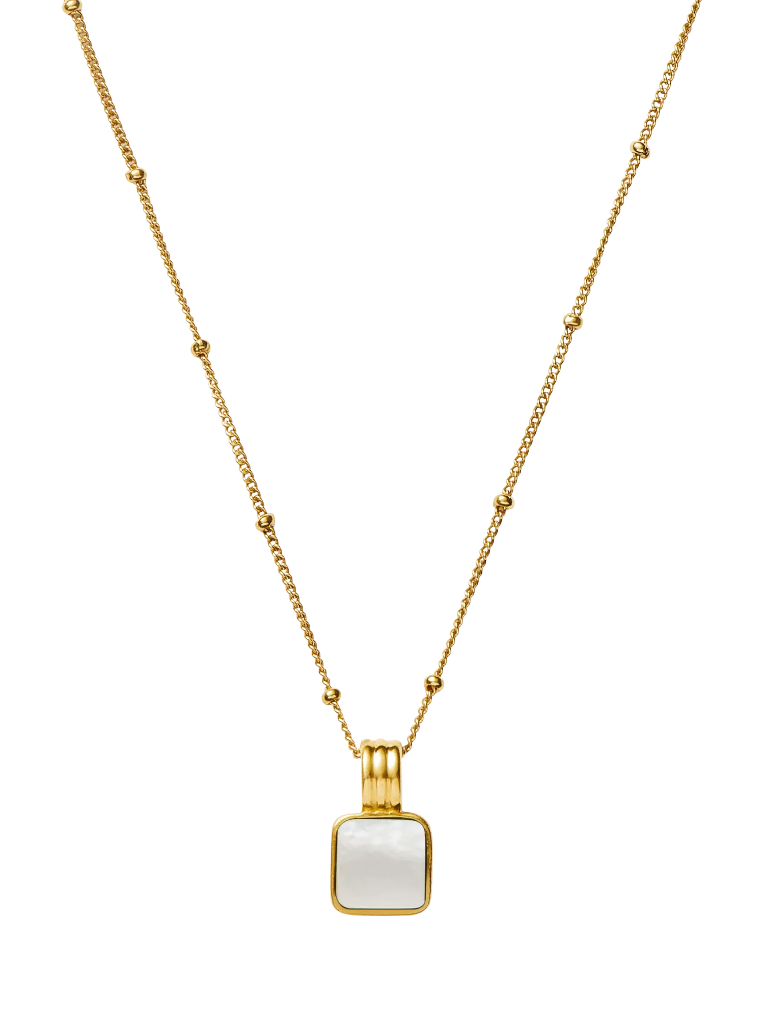 Missoma mother of pearl pendant necklace 45cm, UK version