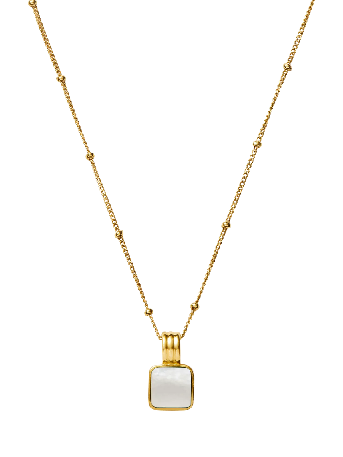 Missoma mother of pearl pendant necklace 45cm, UK version